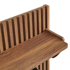 Chateau Coat Rack Panel With Shelf, walnut