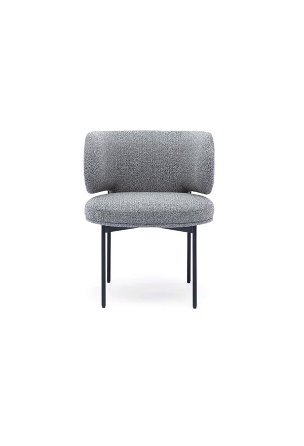 Maurene Grey Boucle Dining Chair