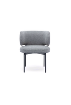 Maurene Grey Boucle Dining Chair
