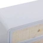 Pattie Rattan 6 Drawer Dresser, Blue
