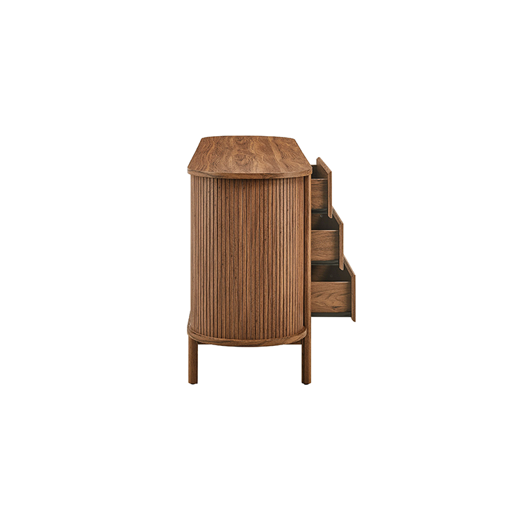 Flute Cadence Dresser, Walnut