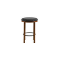 Pebble Boucle Walnut Charcoal Counter Stools, Set of 2