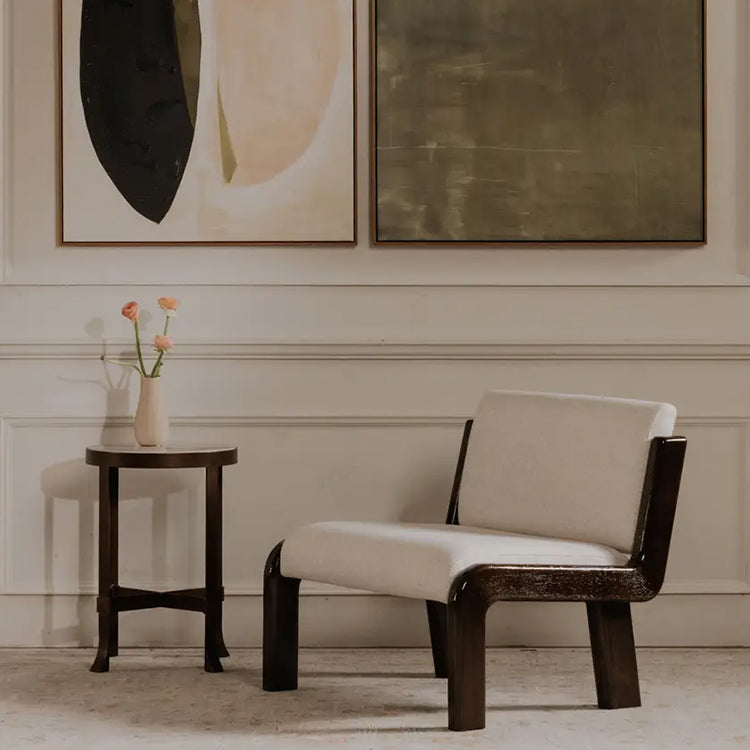 Kam accent chair, Ivory