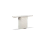 Serrie Concrete Console Table, ivory