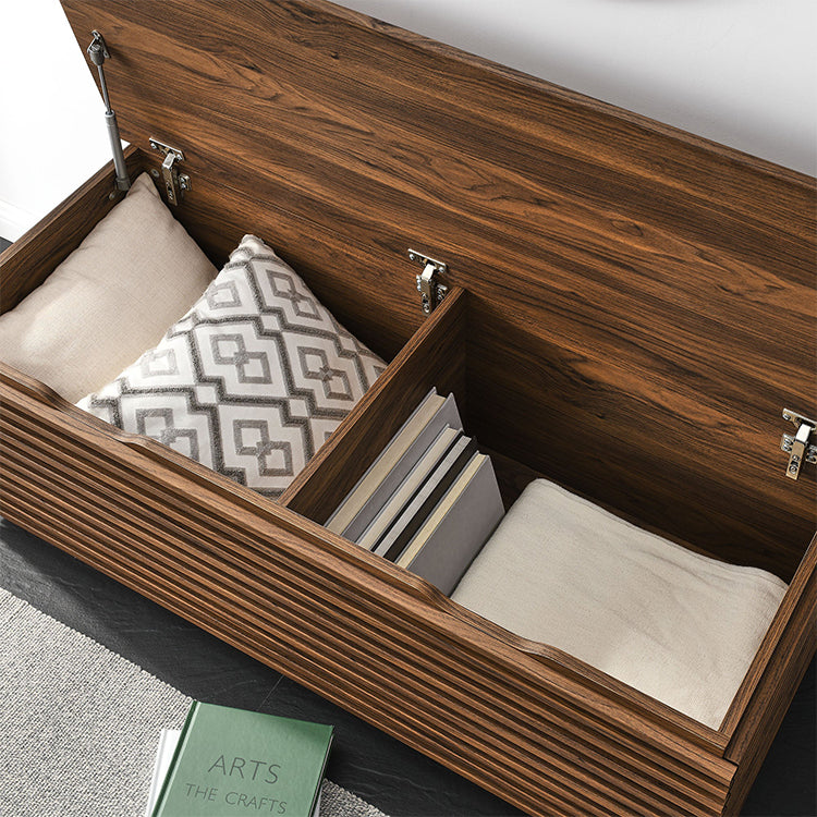 Chateau Storage Bench and Coat Rack, walnut