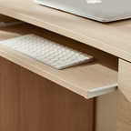 Mir Curved Office Desk, Light Oak