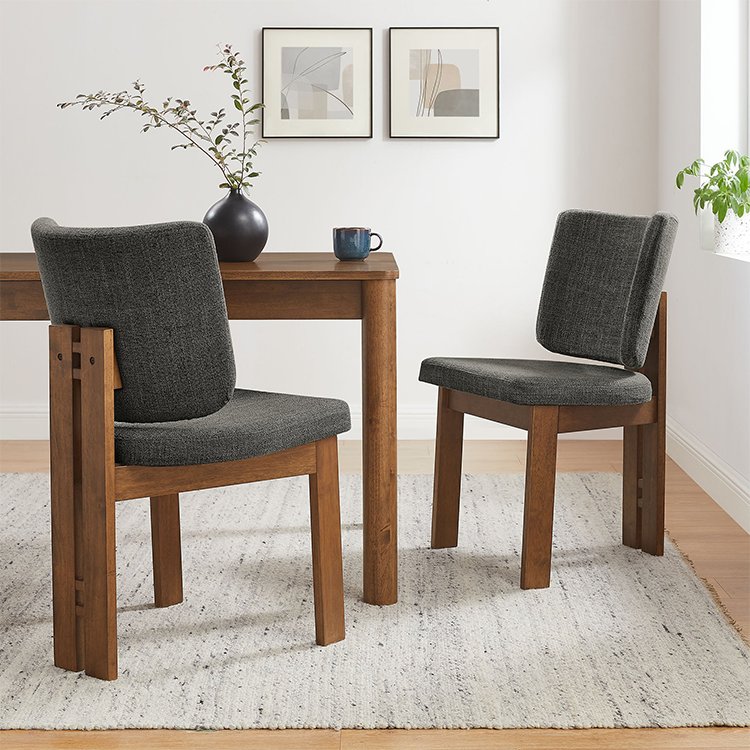 Alma Armless Dining Chairs set of 2, Black