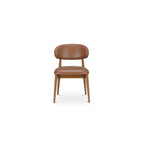 Ellen Dining Chair,Brown Leather