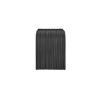 Ebba Curved Natural Rattan Side Table, Black