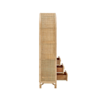 Janne Arched Natural Rattan Bookshelf, Natural