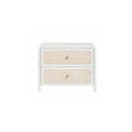 Pattie Rattan Nightstand, White