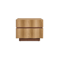 Iola Nightstand, Light Oak Walnut