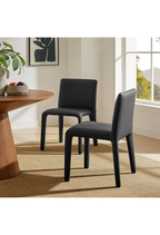 Noviara Vegan Leather Dining Chair,Black