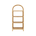 Celetial Arched Natural Rattan Bookshelf, Natural