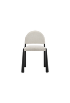 Alura Fabric Dining Side Chair,Black Cream