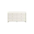 Colleen 6 Drawer Dresser, Cream