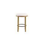 Pebble Boucle Oak Ivory Counter Stools, Set of 2