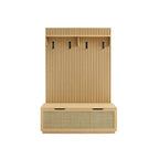 Nona Storage Bench and Coat Rack, oak