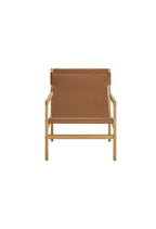 Sono Leather Sling Chair in Chestnut Tan