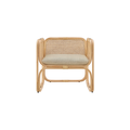Ellie Natural Rattan Accent Armchair, Natural