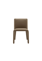 Noviara Vegan Leather Dining Chair,Mushroom Brown