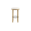 Pebble Boucle Oak Ivory Bar Stools, Set of 2
