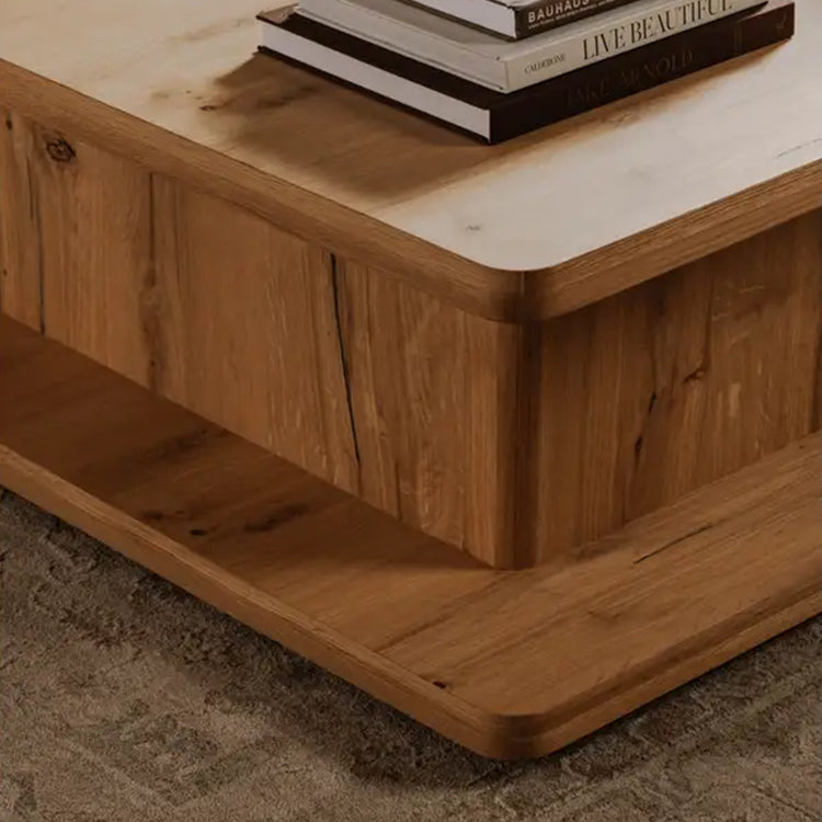 Large Malaga Coffee Table, Rustic Oak