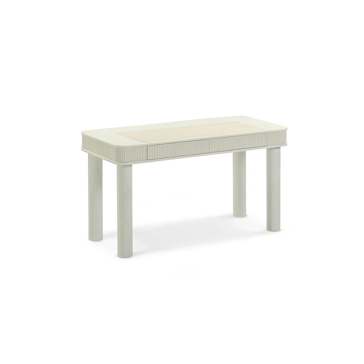 Sarene Cream 2-Drawer Executive Work Desk