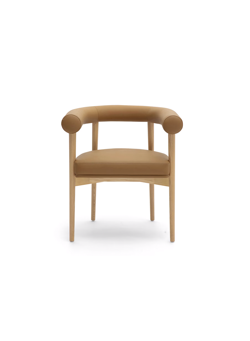 Para Vegan Leather Dining Chair, Cognac