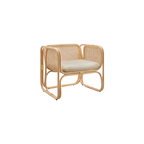Ellie Natural Rattan Accent Armchair, Natural
