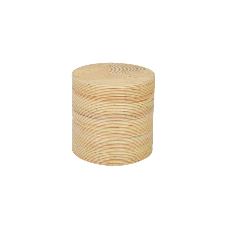 Mateo Natural Rattan Arch Side Table