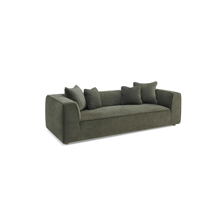 Christine Basketweave Sofa, Olive