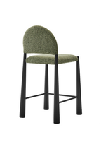 Alura Fabric Counter Stool,Black Leaf