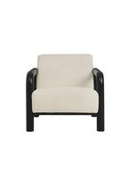 Serene Boucle Accent Chair in Cream Black