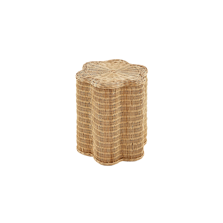 Eric Natural Rattan Side Table, Natural