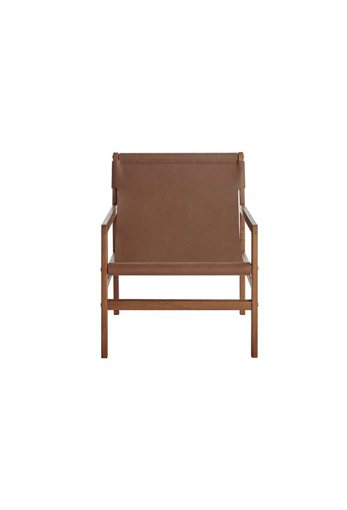 Sono Leather Sling Chair in Nutmeg Brown
