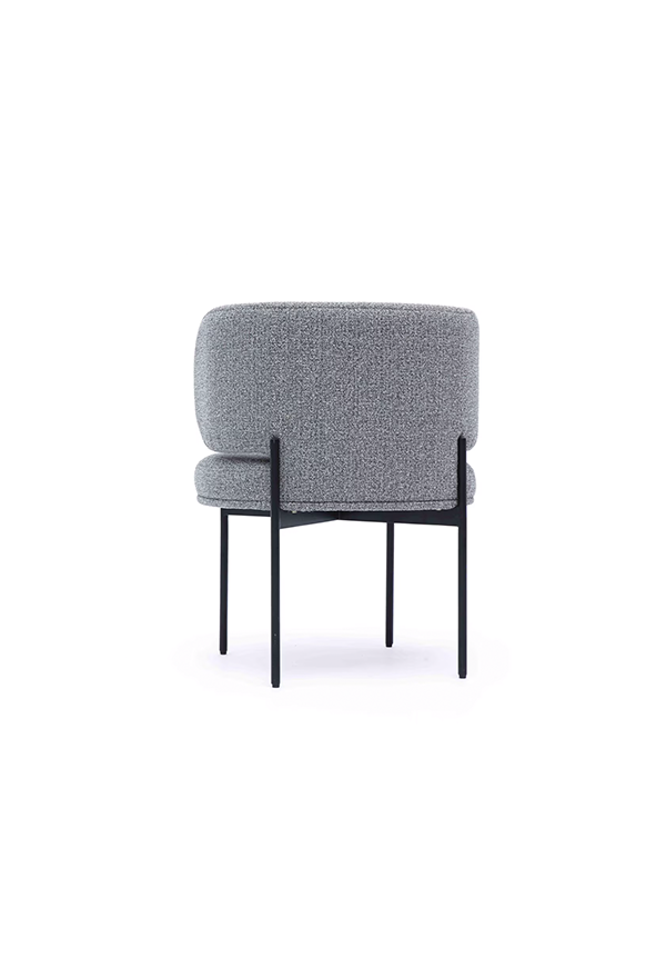 Maurene Grey Boucle Dining Chair