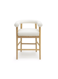 Para Vegan Leather Counter Stool, White