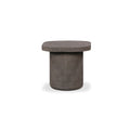 Serrie Concrete Side Table, dark umber