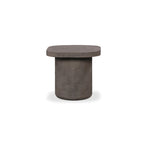 Serrie Concrete Side Table, dark umber