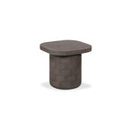 Serrie Concrete Side Table, dark umber
