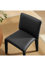 Noviara Vegan Leather Dining Chair,Black