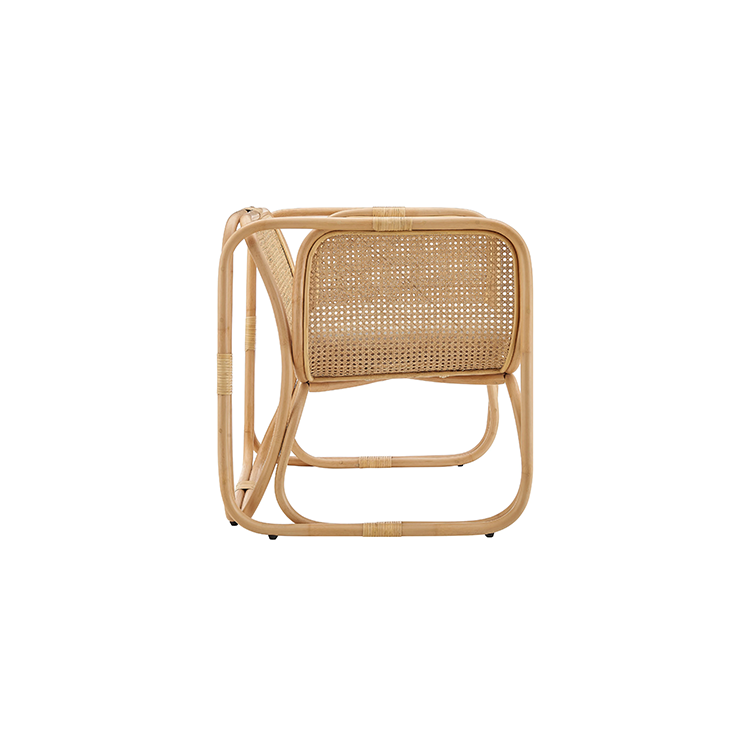 Ellie Natural Rattan Accent Armchair, Natural