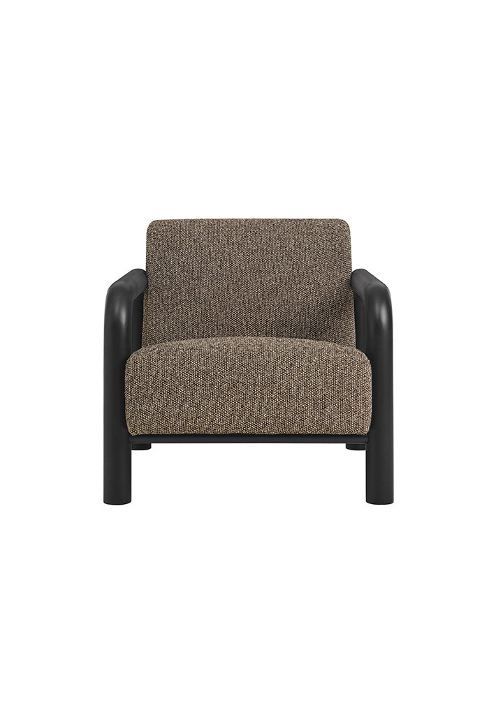 Serene Boucle Accent Chair in Earth Black