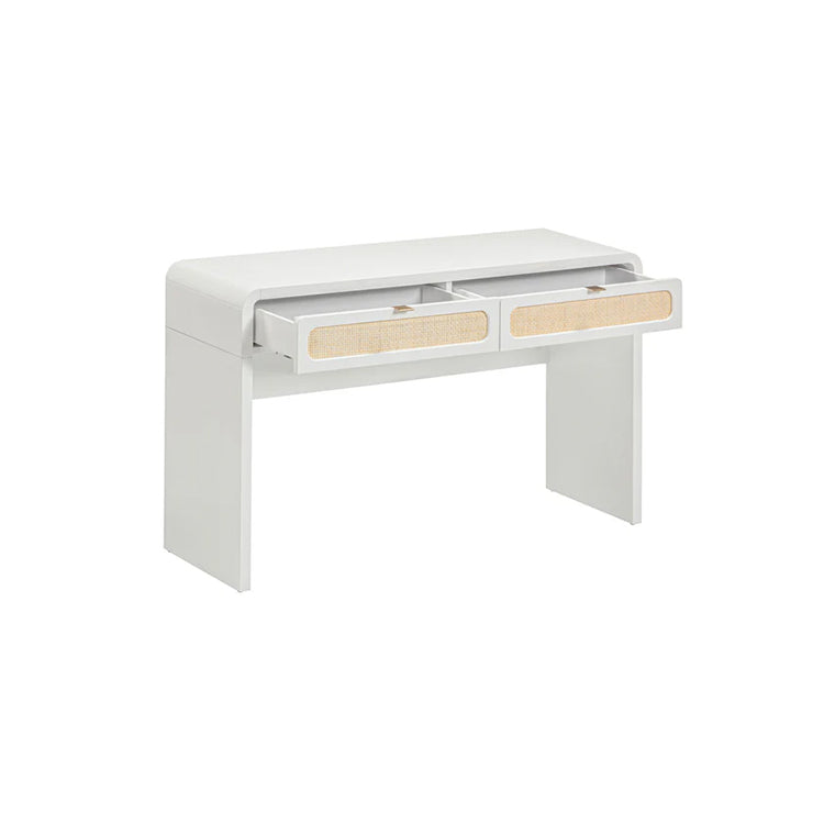Pattie Rattan Console Table, White
