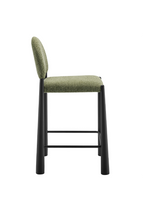 Alura Fabric Counter Stool,Black Leaf
