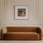 Highridge Sofa Faux Mohair, Tan