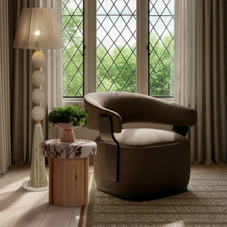 Maddie Swivel Accent Chair, mink