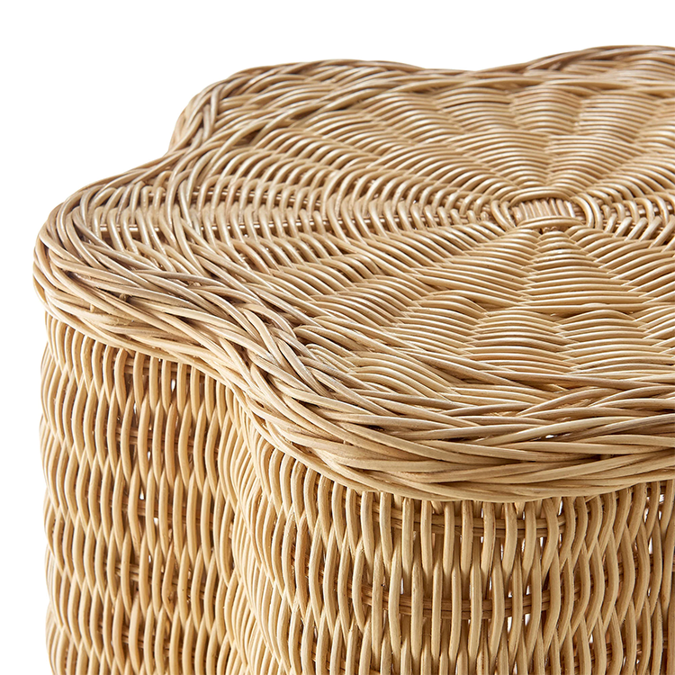 Eric Natural Rattan Side Table, Natural