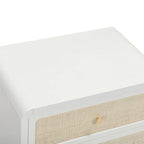 Pattie Rattan Nightstand, White